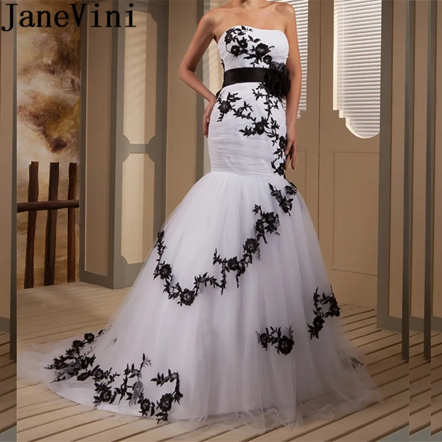 white dress with black ribbon