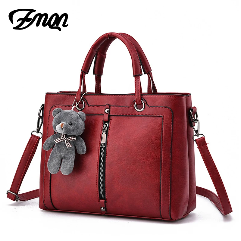 Luxury font b Women b font Leather font b Handbag b font Red Retro Vintage font