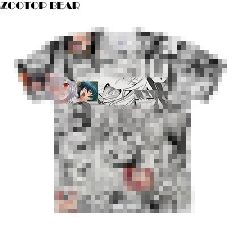 Язычок Ahegao 3D принт Женская футболка дорожная летняя футболка мужская футболка Топ Футболка с коротким рукавом Уличная Прямая поставка
