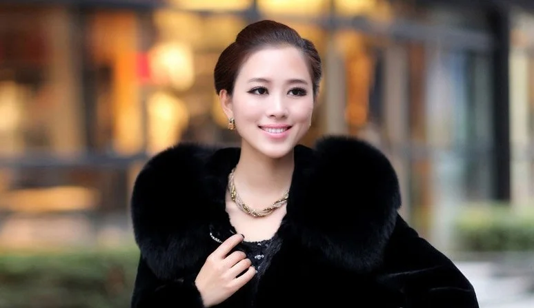Новая зимняя норковая шуба и имитирующая Рекс кроличий мех пальто куртка длина Женское пальто