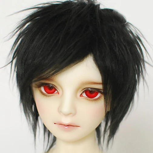 BJD плюшевый парик короткий черный для 1/4 1/3 1" 24" высокий BJD кукла MSD SD DK DZ AOD DD кукла