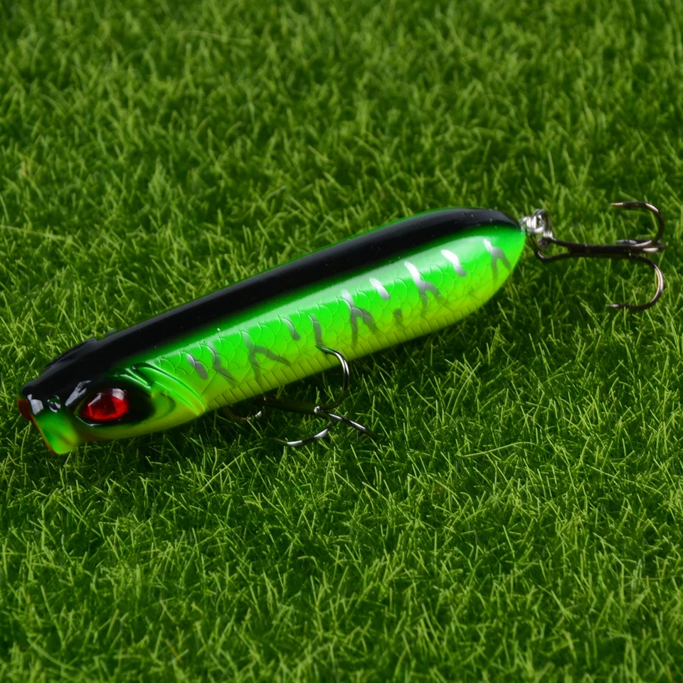 

1PCS Topwater Bait Fishing Lure 85mm 11.5g Hard Popper Lure 6# Hooks Isca Artificial Crankbait Wobbler For Perch Leurre