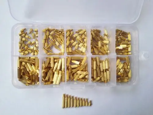 

200pcs M2 Male x Female Long Screw Bolt Brass Standoff Spacer Assortment Set High Quality
