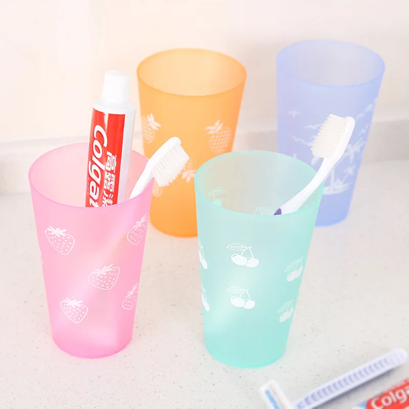 2 шт домашние пластиковые в форме рога конфеты, чашка для воды, чайная чашка, портативные Короткие вечерние стаканы для напитков, щетка для мытья, утолщенная чашка для зубной щетки