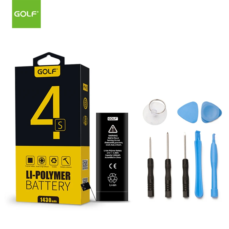 Оригинальный аккумулятор GOLF для iPhone 6 Plus 6S 7 5 5S 5C 4 внутренняя Замена телефона с