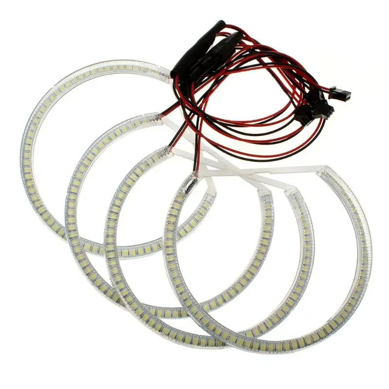 4PCS CARCHET Angel Eyes 60 SMD 3528 LED Halo Light for BMW E36 E38 E39 E46 Car Replacement Lights White 7500K 350LM 5W