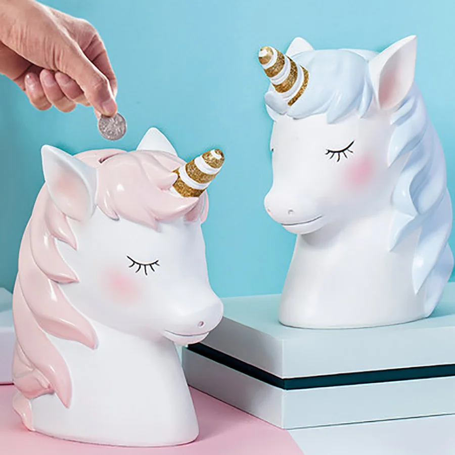 Cute Cartoon Unicorn Bank модная индивидуальная копилка для монет цифровая WZL008|Копилки