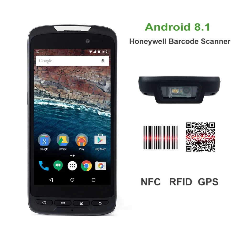 5 بوصة وعرة PDA الروبوت 8.1 هانيويل/زيبرا 1D 2D الباركود ماسحة NXP NFC 13.56 M شحن SDK يده البيانات جامع محطة