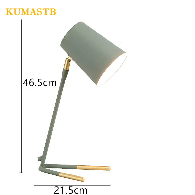 Современная простая металлическая настольная лампа для спальни скандинавский