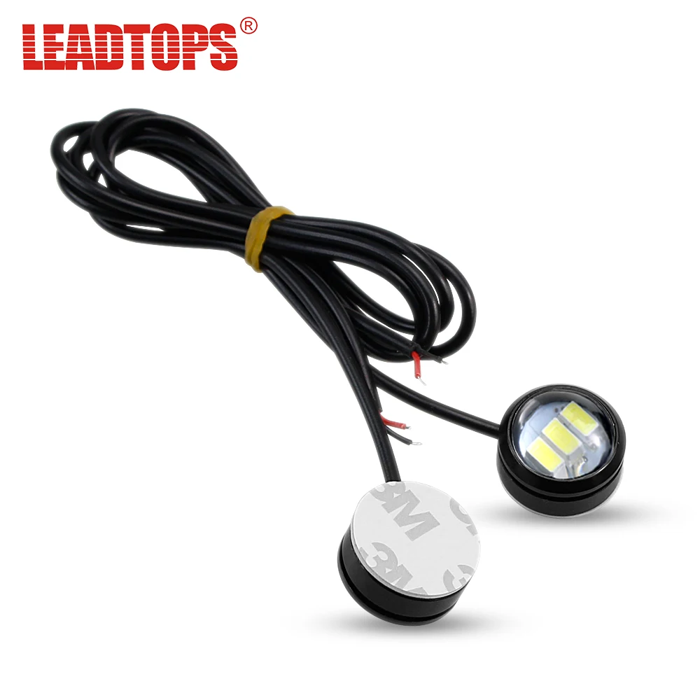 

LEADTOPS 2pcs Car LED DRL 23mm Eagle Eye Daytime Running Light Car lamps 12v External Styling- Light Motorcycle light BJ