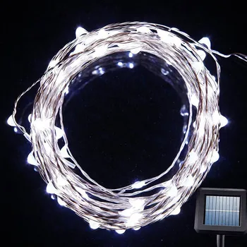 

Solar Power String Light 10M 100 Led Copper Wire String Fairy Light For Outdoor Living Decoration Garden MAL999
