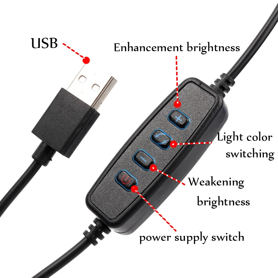 1,2-1,6 м 6 дюйм(ов) Мини светодиодный кольцевой свет затемнения USB портативный круглая Лампа вспышка для фото и видео селфи свет со штативом