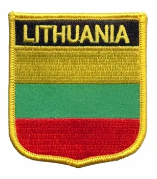 

Lithuania Flag Patches Embroidery Emblem Fabric Labels for Clothing Twill Merrow Border PVC Backing Customized and MOQ50pcs
