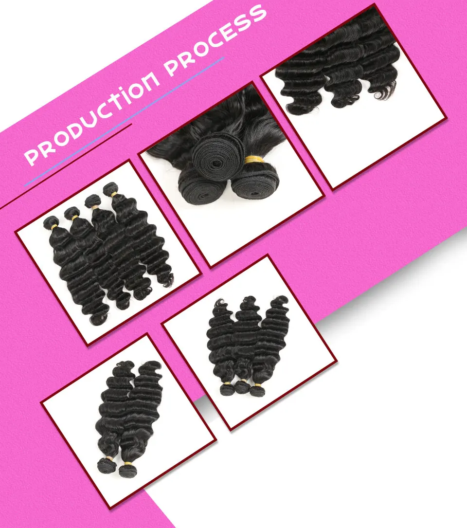 Hair Villa Brazilian Loose Deep Wave Virgin Hair 1 Bundle Virgin Human Hair Extensions for Salon Low Ratio Longest Hair PCT15% (25)
