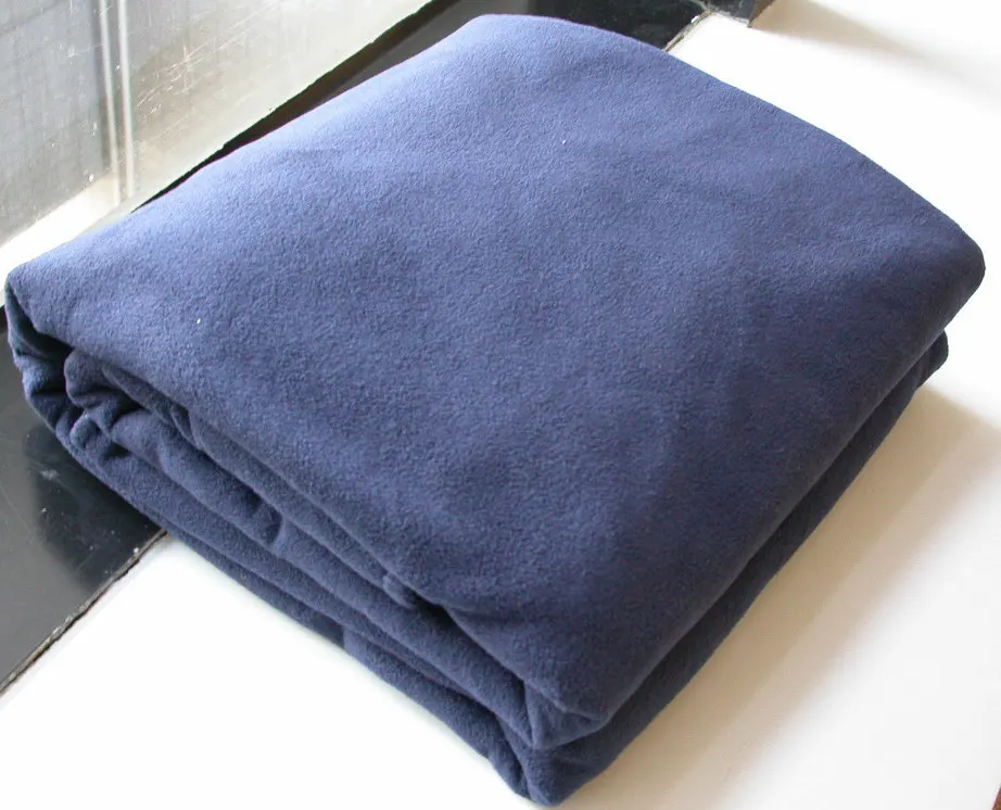 Buy Navy Blue blanket 100 polyester polar fleece