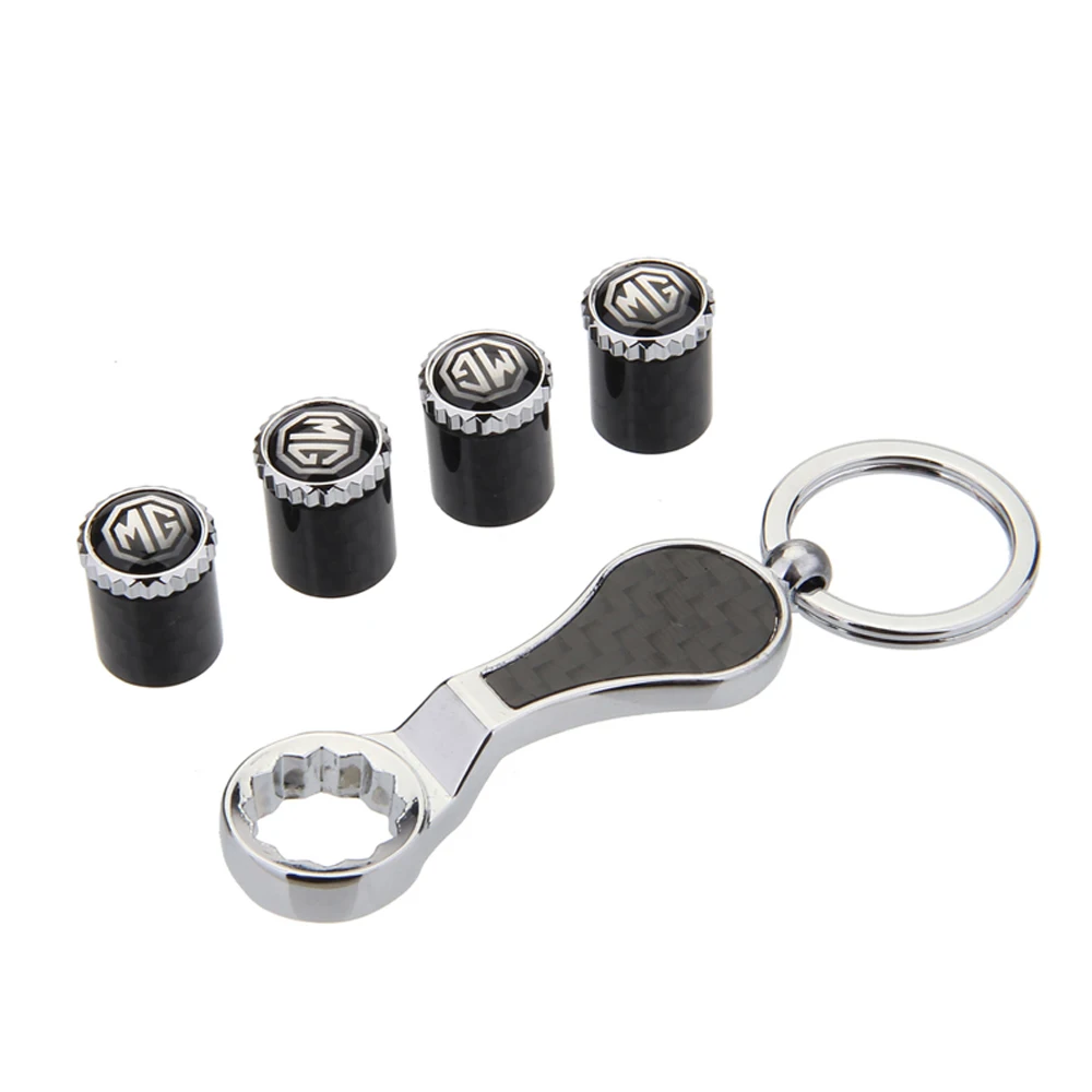 

Carbon Fiber Wheel Wrench Emblem 4pcs Metal Valves Caps Tire Car Styling Automobile For MG7 MG5 MG3 MGTF MG6 MG7 TF ZR SUV MGR