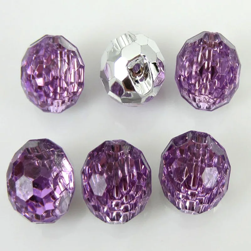 

30Pcs 1/2" Acryl Crystal Buttons Quartz Faceted Rondelle Bead Buttons Sewing Craft Scrapbooking Accessories 12mm