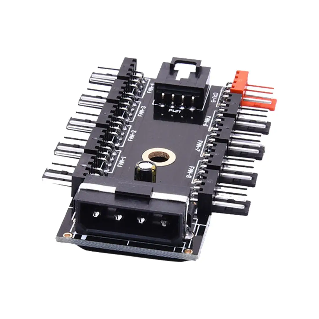 حار-SATA مروحة Hub 4pin PWM محور PC مروحة كبيرة 4 P امدادات الطاقة الفاصل محول