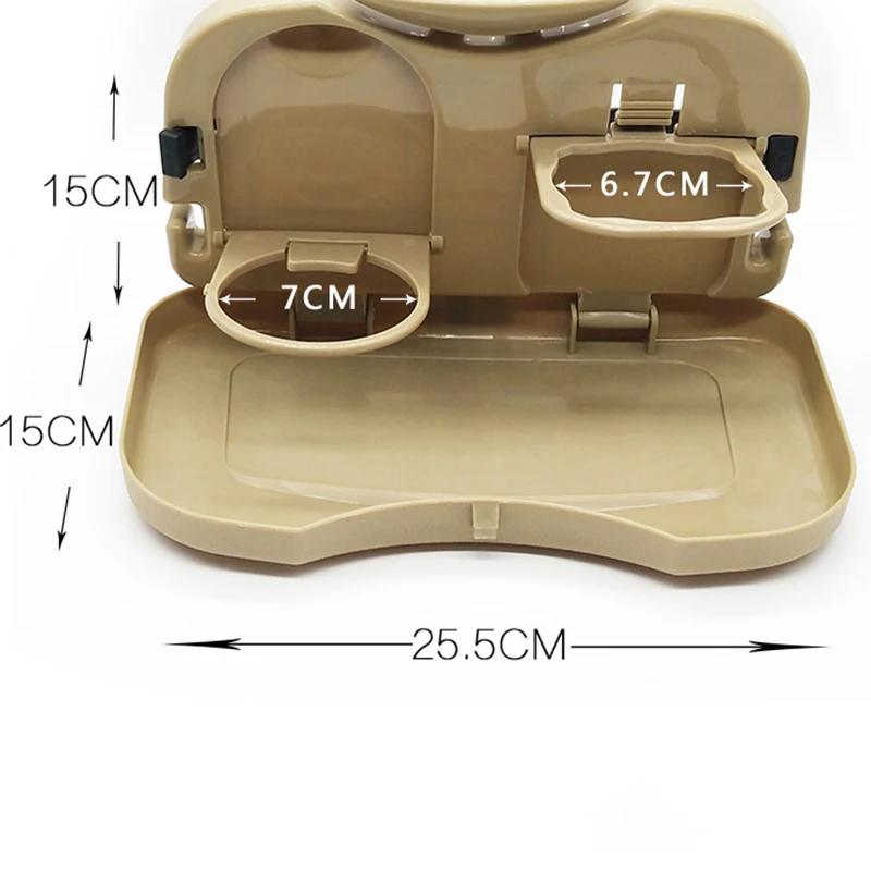 

Folding Car Back Seat Table Plastic Drink Food Rack Cup Holder Tray Stand Desk TD326
