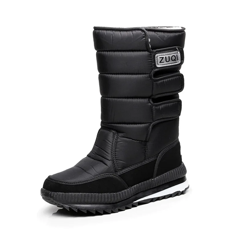 Men Boots Casual Winter Snow Boots For Men Shoes Thick Plush Waterproof Slip-resistant Male Winter Shoes Plus Size 34-47