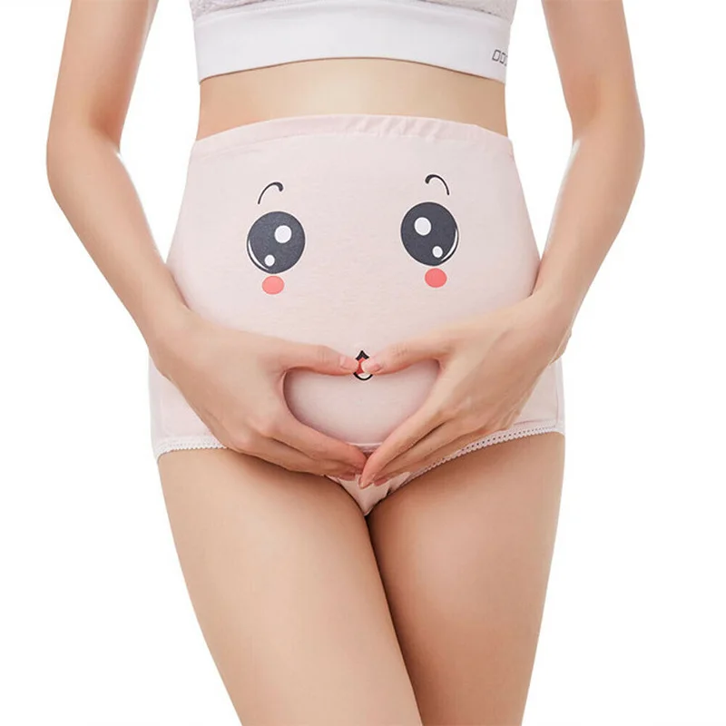 

Pregnant Women Cotton High Waist Panties Underwear Intimates Maternity Briefs Adjustable Pregnancy Clothings Cute New