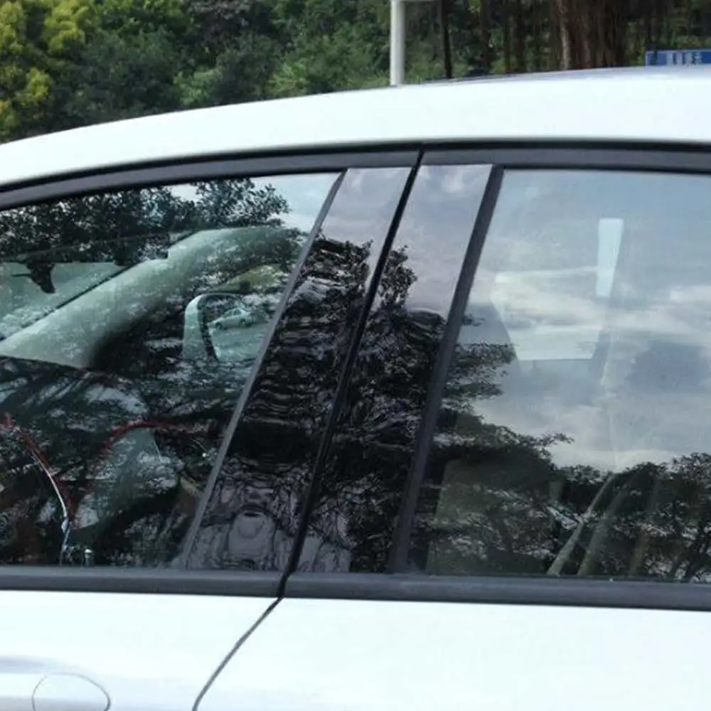 6 шт./компл. окна автомобиля B-столбы автомобильные наклейки отделкой Чехлы для Защитные чехлы для сидений, сшитые специально для Toyota Corolla наклейки для автомобиля аксессуары