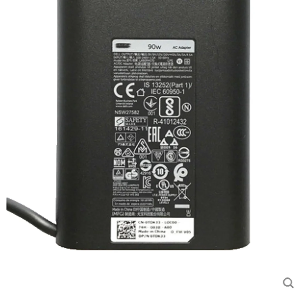 20V 4.5a 90W type-c USB-C адаптер для ноутбука Dell Latitude 5280 5480 5580 7280 7480 7380 LA90PM170 TDK33 0TDK33 TPN-DA08
