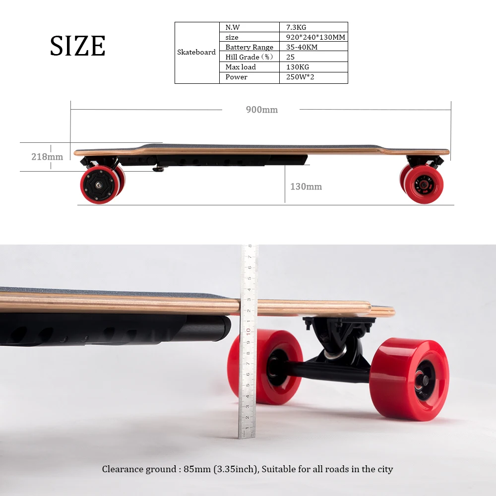 Koowheel Модернизированный 2 моторы колеса Электрический скейтборд 5500 мА/ч