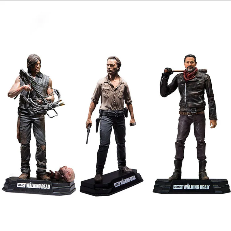 

HTO Walking Dead Season 8 Rick Grimes NEGAN DARYL NEGAV PVC Action Figures Collection Model Toy for Christmas Gift 15cm