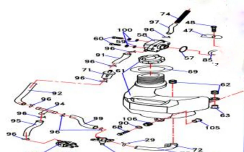 Hidea вакуумный топливный насос 4-тактный 4 hp для YMH F4MSH 67D-24410-03-00