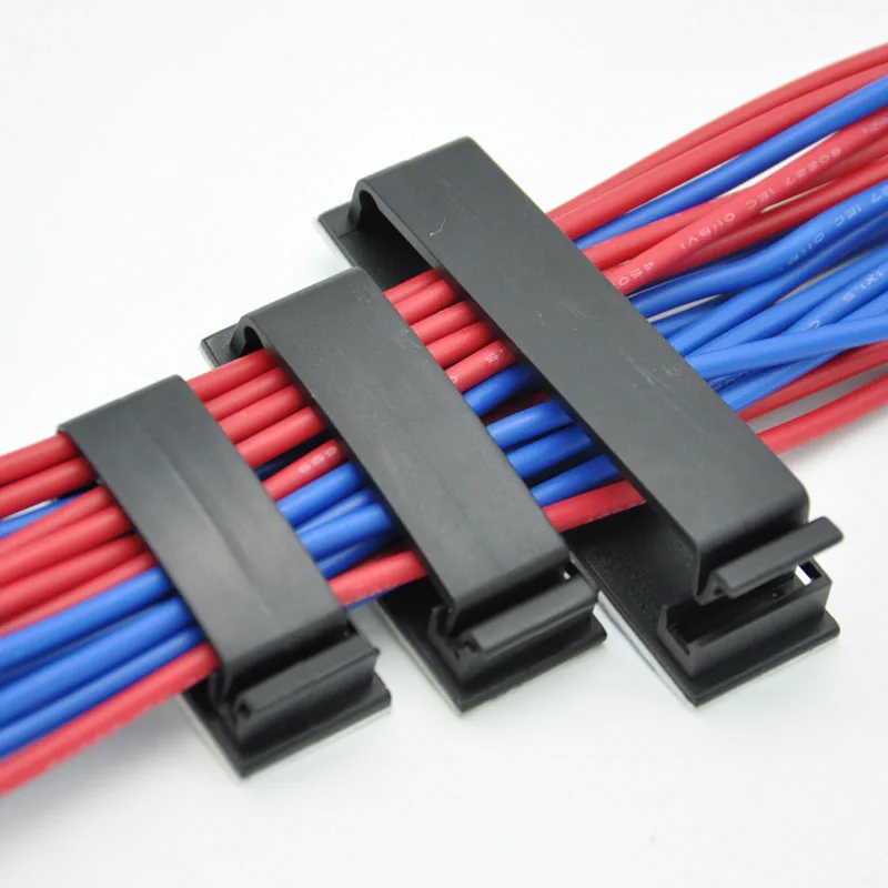 

20PCS/Lot FC-30 3M Selfadhesive Nylon mounting flat pole wire cable clamp Cable Drop Wire Holder to fix Car Charger Cable Clamp