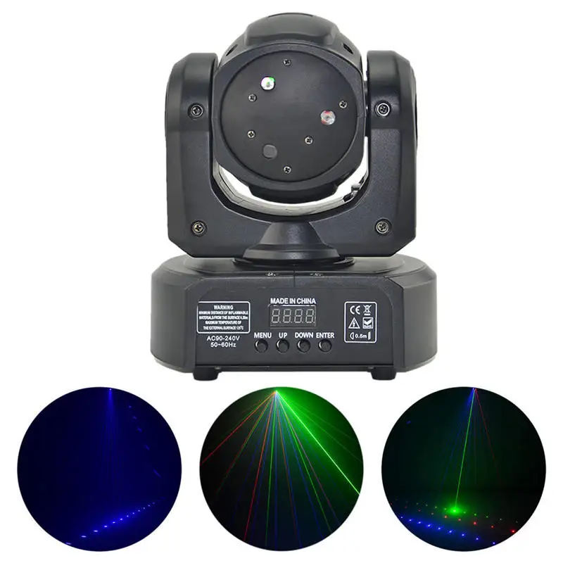 

Mini 3 Lens RGB Full Color Beam Line Laser Effect Moving Lights DMX DJ Party Home Club Show Professional Shark Stage Lighting 3H