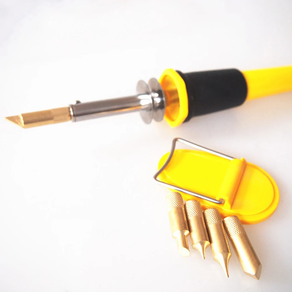 ЕС Plug древесины прибор для выжигания В 220 В 40 Вт дровяной ручка набор паяльник набор инструментов DIY Craft дровяной припой Ручка с 5 советы