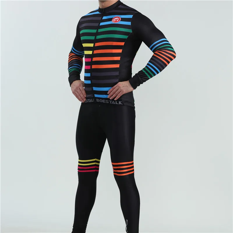 2019 winter sports cycling jersey set men long sleeve fleece warm bike clothing uniforme ciclismo hombre triathlon suit swimwear