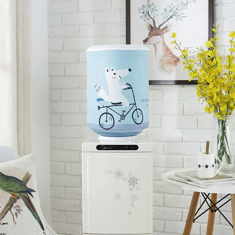 Printed Cartoon Animal Cloth Art Drinking Fountains Barrels Water Dispenser Dust Cover Household Merchandises Protector AC021