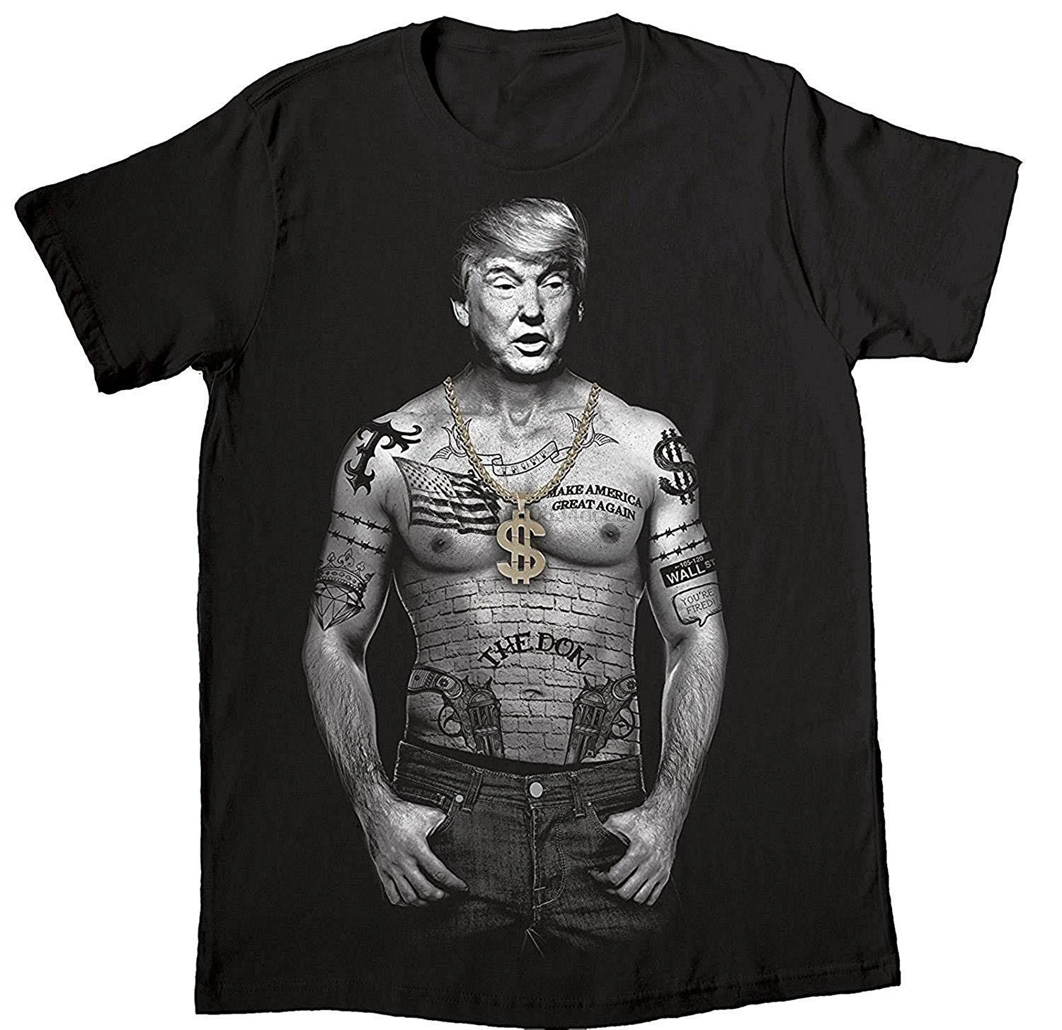 プリント男性 Tシャツ夏トランプ国家結んでタトゥー大統領候補ドナルドトランプ Tシャツ T Shirts Aliexpress