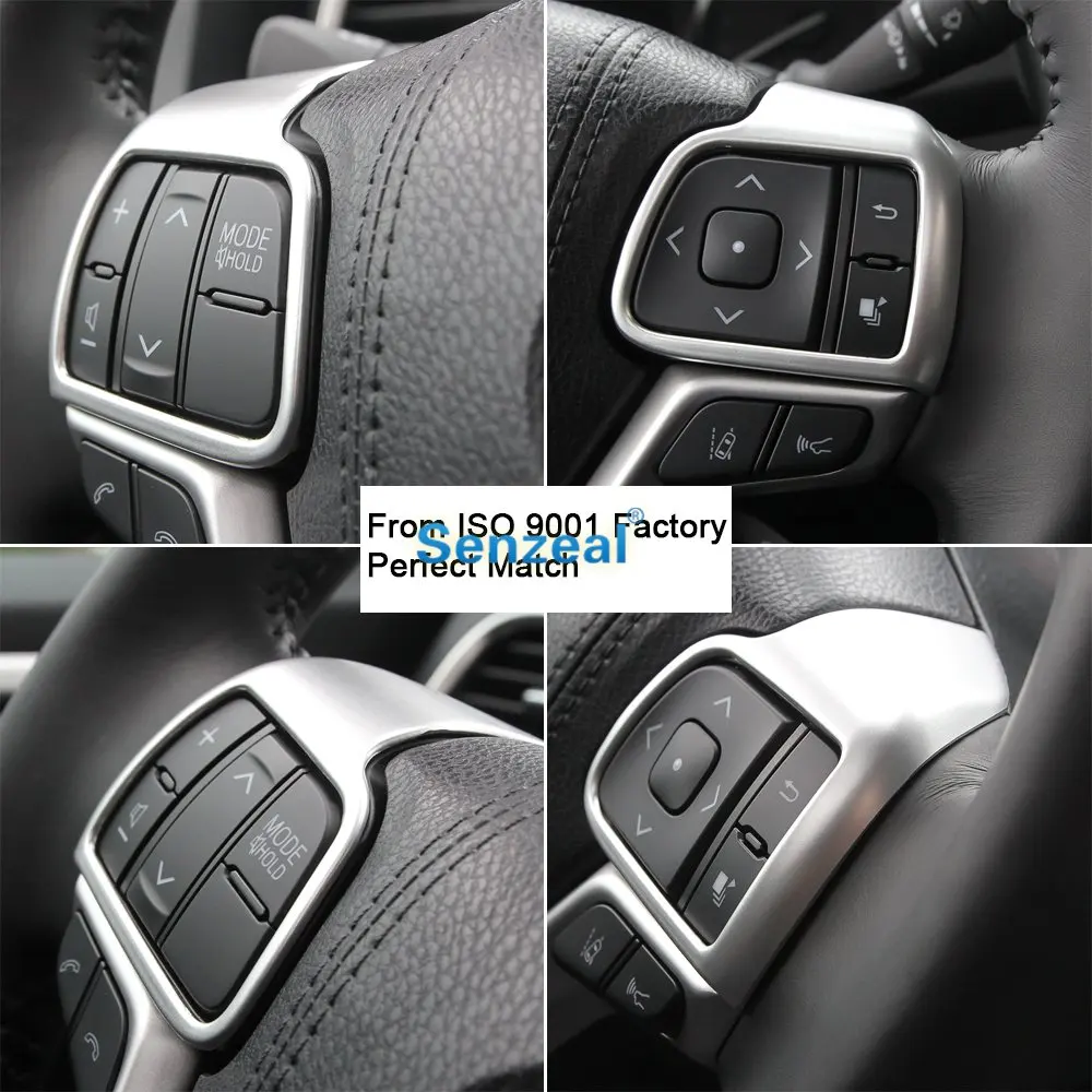SENZEAL 2 шт. накладка на рулевое колесо ABS для Toyota Highlander 2014 2015 2016 2017 2018 2019