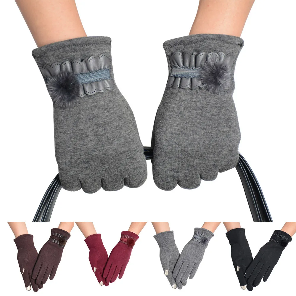 2017 FASHION 1Pair Winter Warm Screen Riding Drove Gloves for Womenin Women's Gloves from