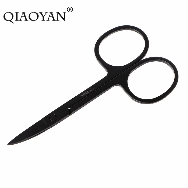 

QIAOYAN Professional Nail Scissor Manicure For Nails Eyebrow Nose Eyelash Cuticle Scissors Curved Pedicure Makeup Tools