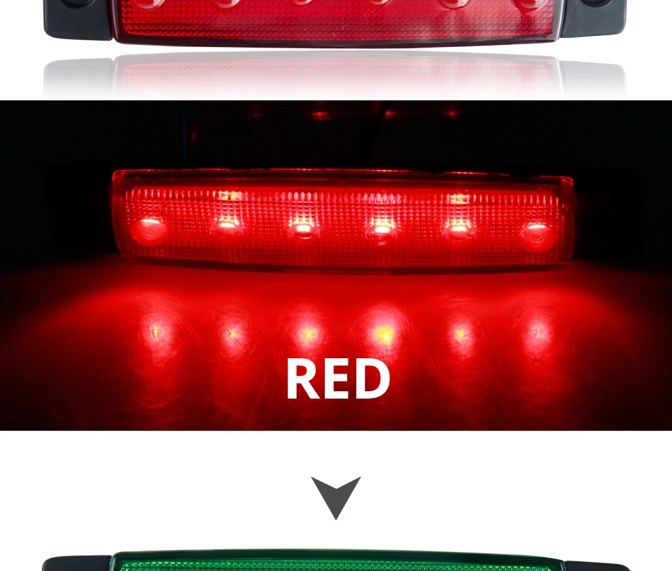 Aceersun LED Red White Blue Amber Clearence Car Truck Bus Lorry Trailer Side Marker Indicators Light Lamp 24V 12V Warning Light (7)