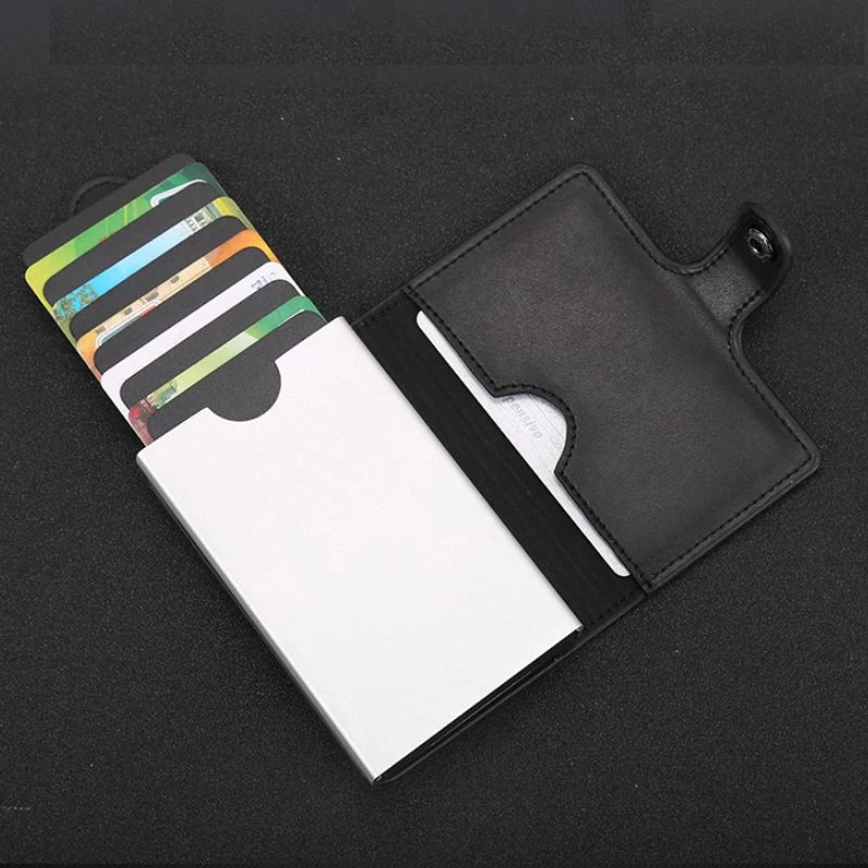 Металлическая RFID алюминиевая коробка из искусственной кожи для путешествий