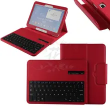 For Samsung Galaxy Tab 4 10.1 T530 Tablet Detachable Wireless Bluetooth ABS Plastic Keyboard & PU Leather Case Smart Cover – Red