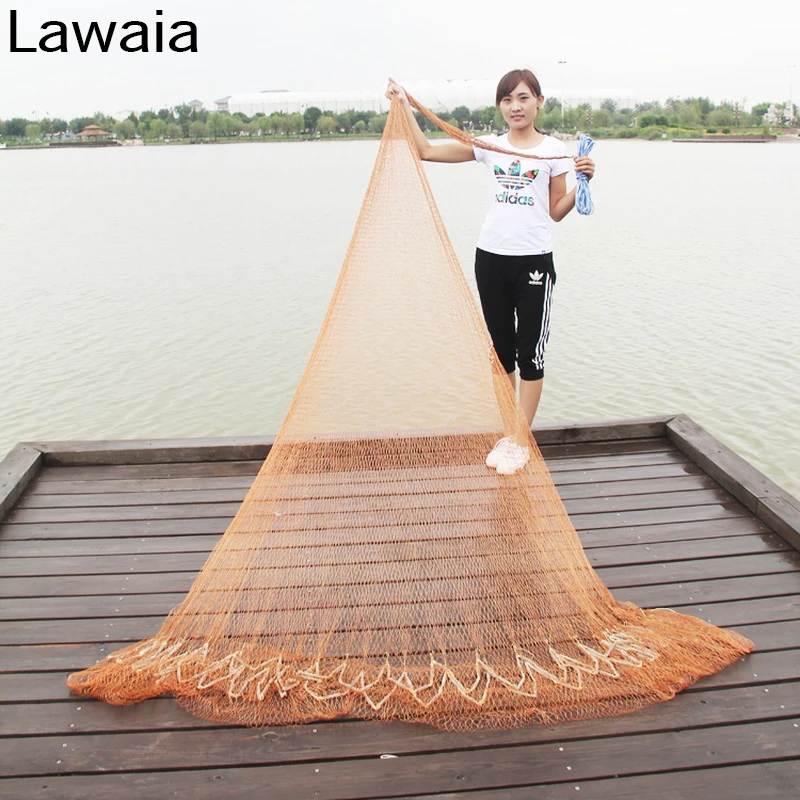 

Lawaia Casting Net Catch Fishing Net USA Cast Nets Throw Fly Fishing Network Diameter 2.4m-7.2m Small Mesh Gill Net With Sinker