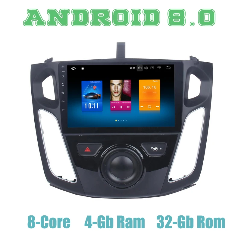 

Octa core PX5 Android 8.0 car radio gps player for ford focus 3 2012-2015 with 4+32G wifi 4g usb Auto Stereo