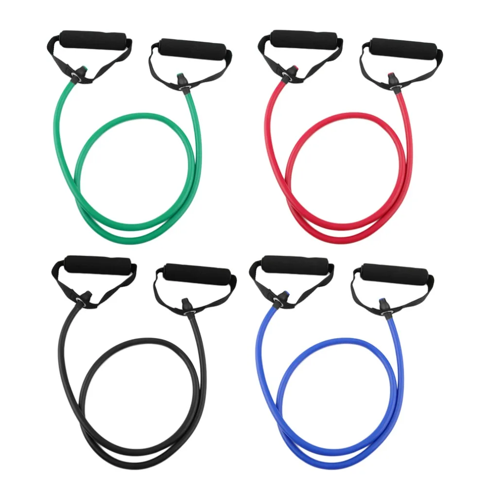 

New 1.2m 3.94ft Fitness Resistance Band Rope Tube Elastic Exercise Yoga Pilates Gym Workout Exerciser Tensile Pull Equipment Men