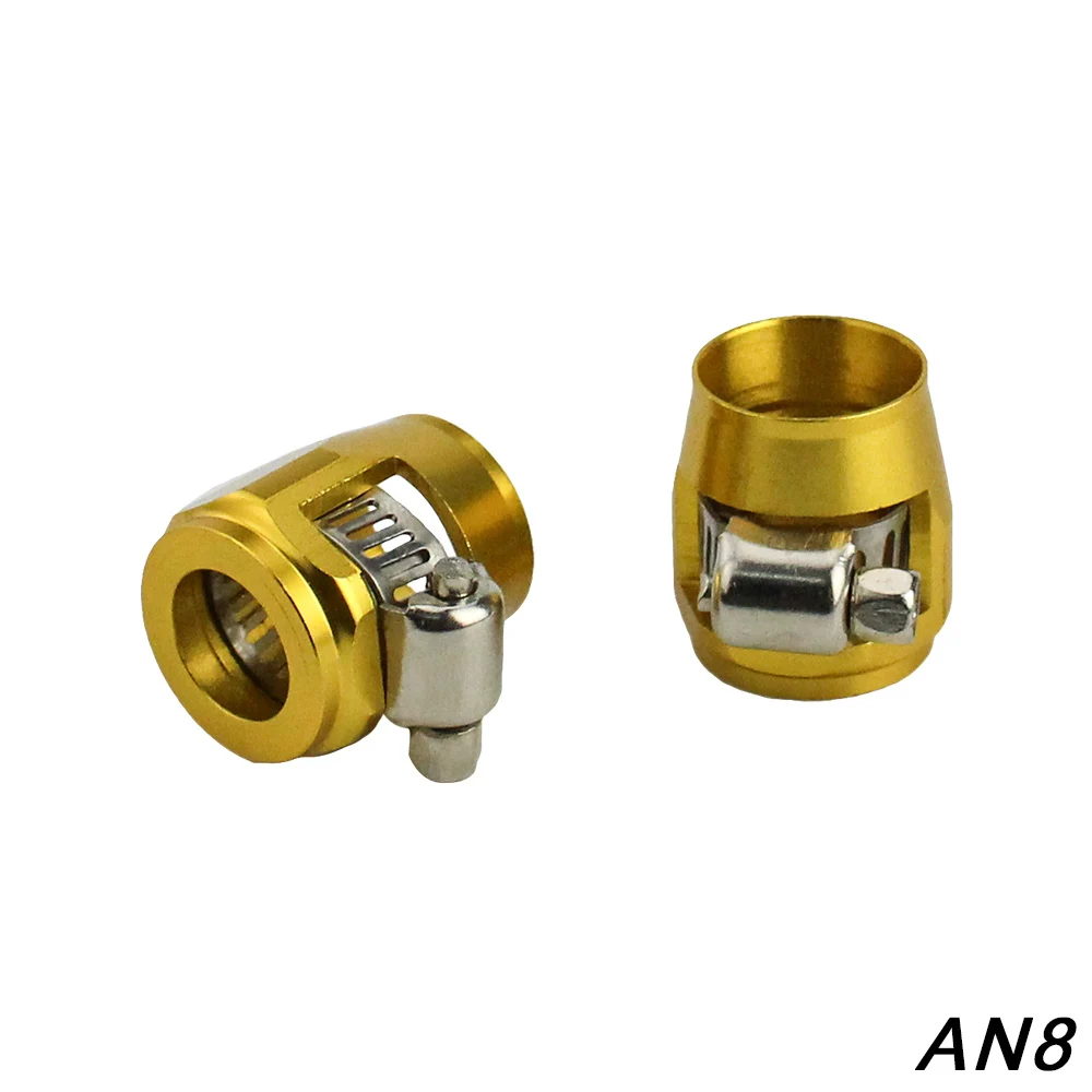 Buy 1lot=2pcs Hose Clamp AN8 3/8'' Fuel Oil Water Tube Hose Fittings Finisher