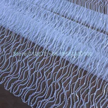 La Belleza белое вышитое Блестящим Бисером сетка свадебное платье ткань blackround/подкладка 39 ''ширина