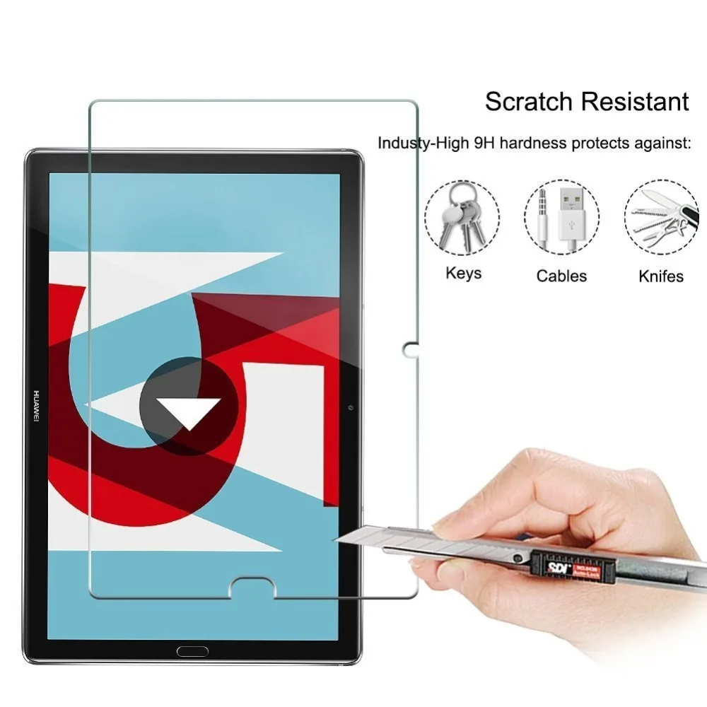 MediaPad M5 10 закаленное стекло для Huawei 8 Защита экрана Mediapad 4 Защитная пленка ЖК