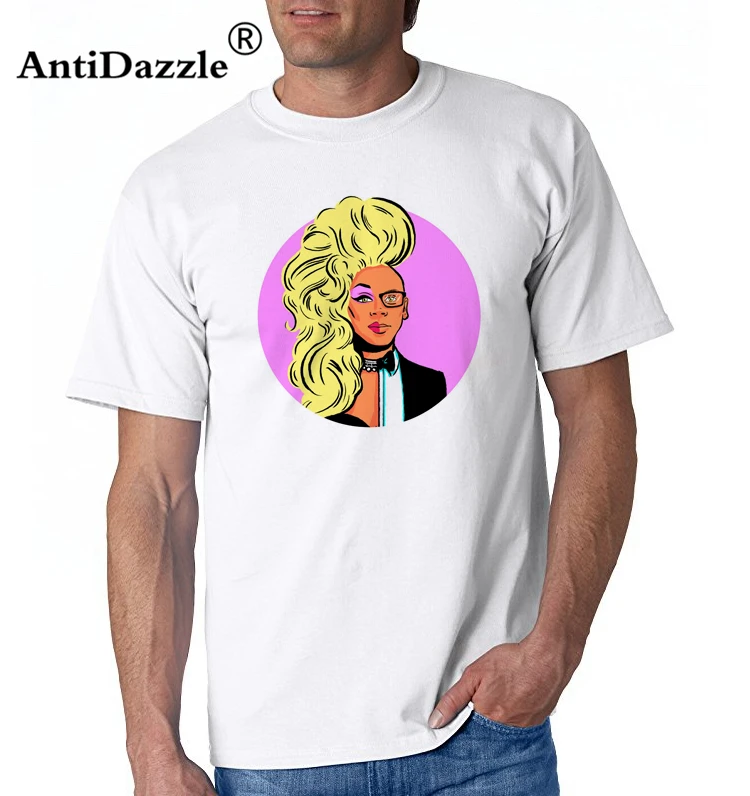 Homme RuPaul футболка Для мужчин лето Фитнес шею человек XS-XXXL короткий рукав футболки