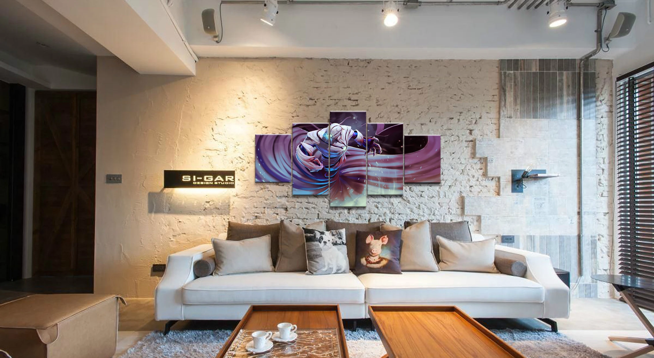  5 Piece HD Picture DOTA 2 Game Poster Wall Sticker Game Paintings Artwork Canvas Art for Home Decor